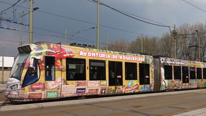 RandstadRail met Vogelkelder advertentie RandstadRail met Vogelkelder advertentie
