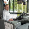 Vriendelijke buschauffeur in HTM bus Vriendelijke buschauffeur in HTM bus