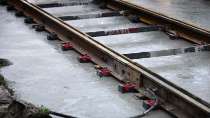 Tramspoor bovenaanzicht Tramspoor bovenaanzicht