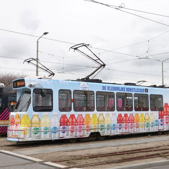 GTL Tram met Sourcy advertentie GTL Tram met Sourcy advertentie