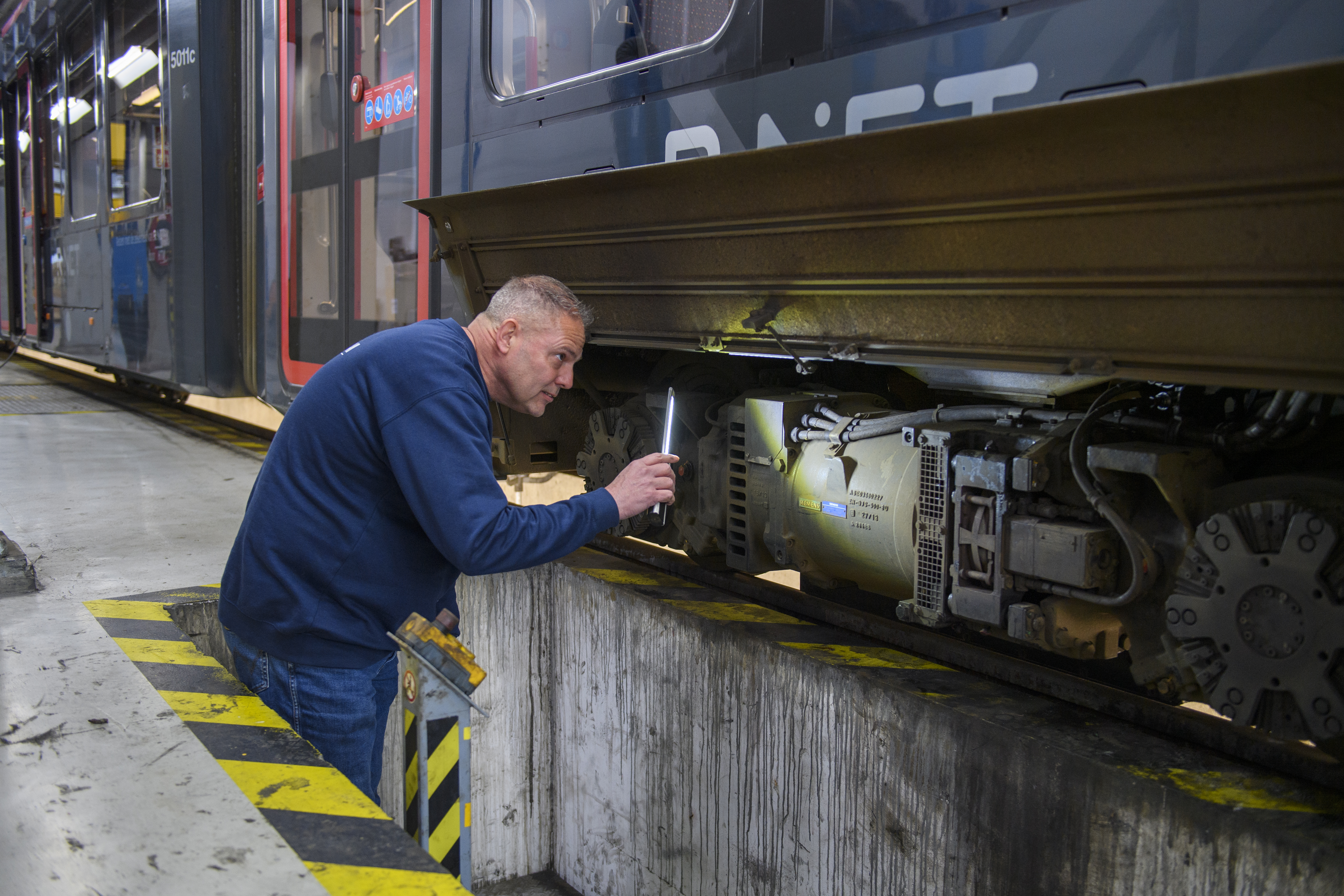 Werkzaamheden aan HTM tram