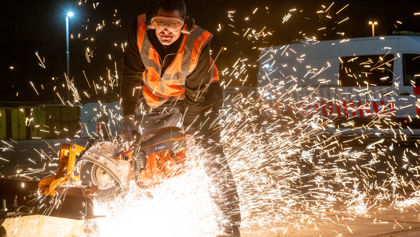 HTM werkzaamheden met slijptol HTM werkzaamheden met slijptol