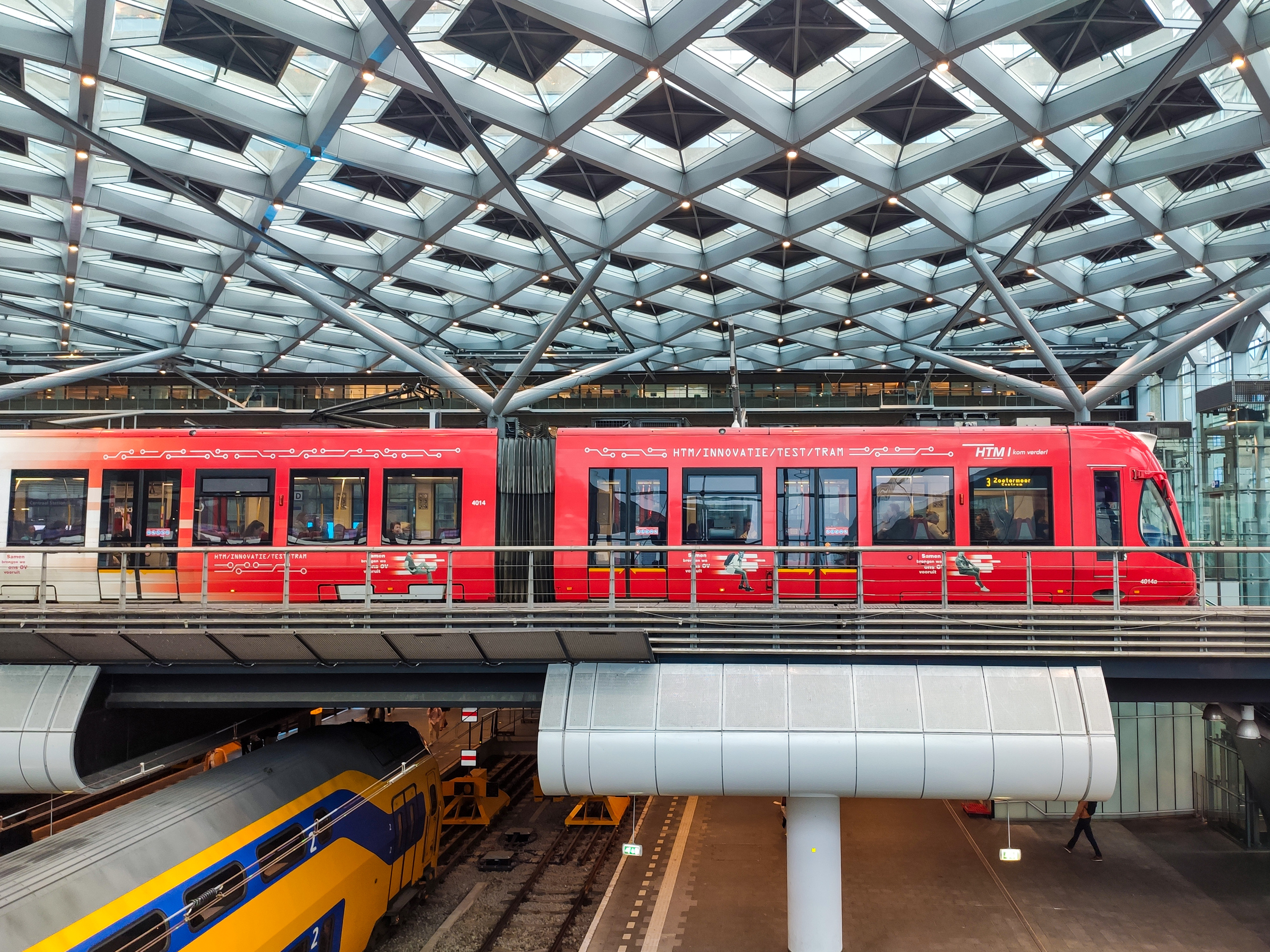 HTM innovatietram staat op Den Haag Centraal