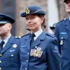 Foto van vrouwelijke veteraan op veteranendag Foto van vrouwelijke veteraan op veteranendag